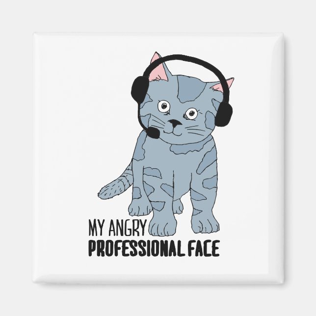 Funny Smiling Cat Professional Epic Sarcastic Magnet (Front)