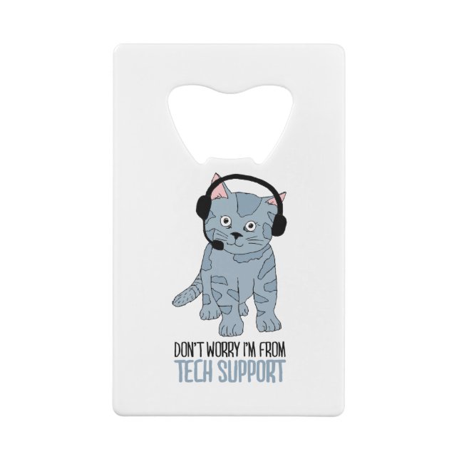 Funny Smiling Cat Tech Support Epic SarcasticQuote (Back)