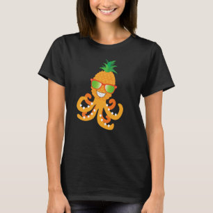 FUNNY SMILING EXOTIC TROPICAL PINEAPPLE OCTOPUS T-Shirt
