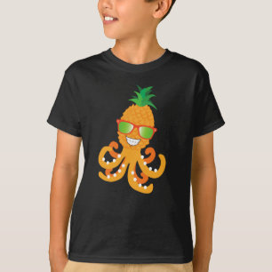 FUNNY SMILING EXOTIC TROPICAL PINEAPPLE OCTOPUS T-Shirt