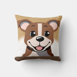 Funny Smiling Puppy for Dog Lovers Cushion