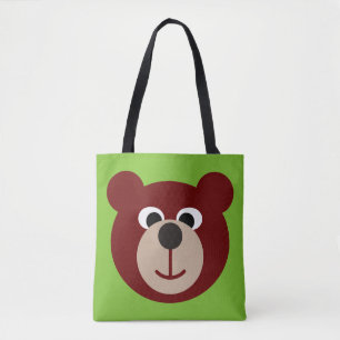 Funny Smiling Teddy Bear + your background & ideas Tote Bag