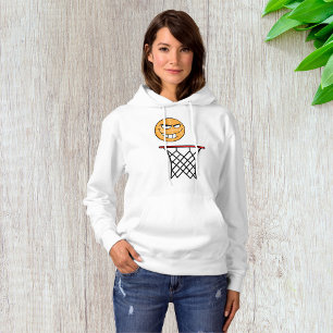 Funny Smirking Basketball Face Dunking Hoodie