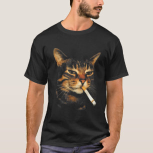 Funny Smoking Cat Cigarette Kitten Meme Stupid Bra T-Shirt