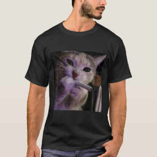 Funny Smoking Cat, Cigarette Kitty Gen Z Meme, Cat T-Shirt