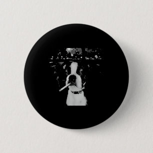 Funny Smoking Dog Meme 6 Cm Round Badge