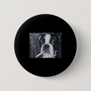 Funny Smoking Dog Meme Cigarette Gen Z Meme Dog Lo 6 Cm Round Badge
