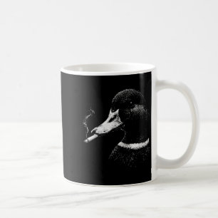 Funny smoking duck hunting mallard duck smoking coffee mug