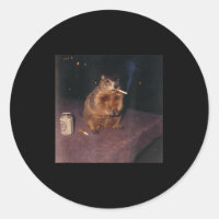 Funny Smoking Groundhog Cigarette Gen Z Retro Meme