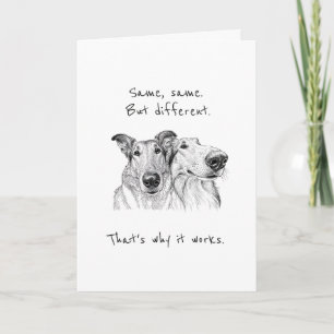 Funny Smooth Collie Rough Collie BFF Anniversary Card
