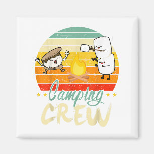 Funny Smore Camping Crew Family Camper Kid Boy Wom Magnet