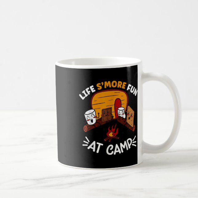 Funny Smores Camping Campfire Marshmallow Life Smo Coffee Mug (Right)