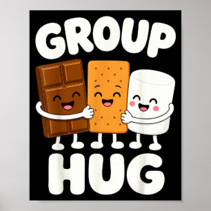 Funny s'mores marshmallow campfire  poster