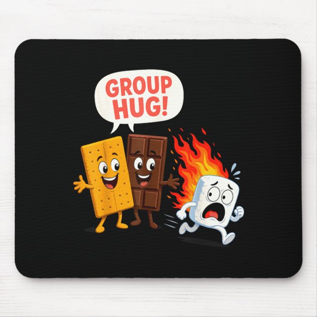 Funny s'mores marshmallow  mouse pad (Front)
