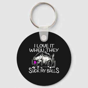 Funny Smutty Fisher Carp Fishing Key Ring