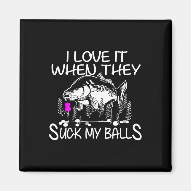 Funny Smutty Fisher Carp Fishing  Magnet (Front)