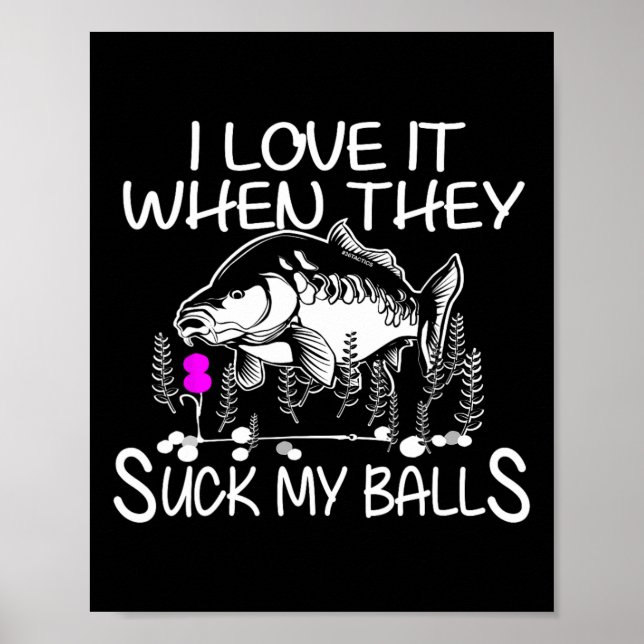 Funny Smutty Fisher Carp Fishing  Poster (Front)