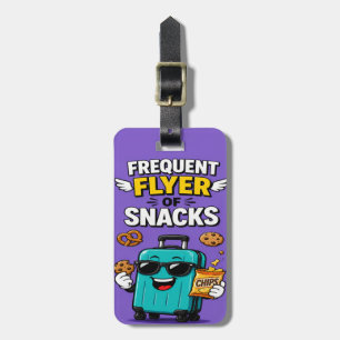 Funny Snack Frequent Flyer Luggage Tag