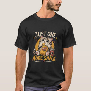 Funny Snack Lover Cat Cartoon Design T-Shirt
