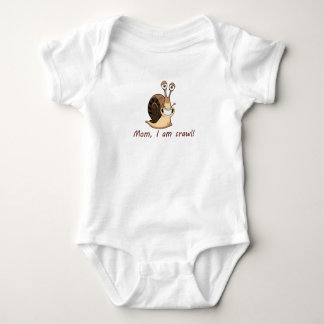 funny snail baby bodysuit