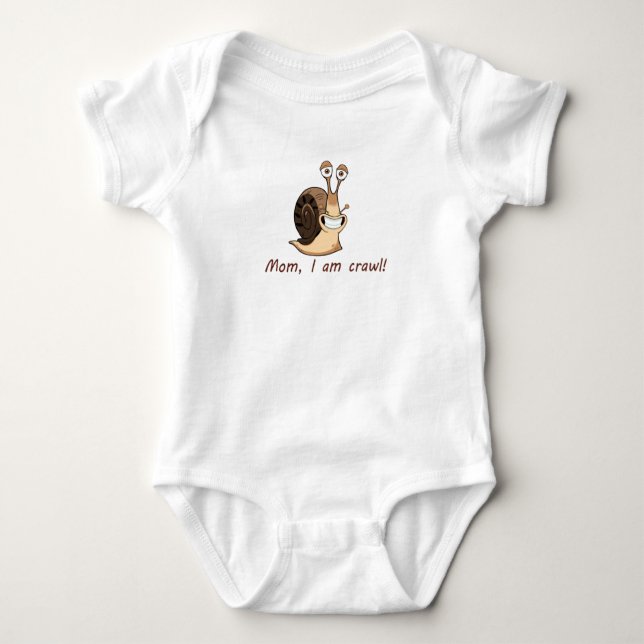 funny snail baby bodysuit (Front)