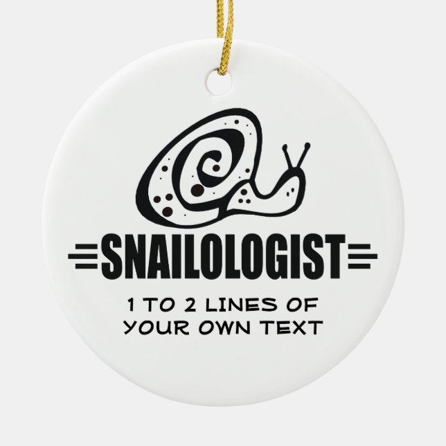 Funny Snail Ceramic Tree Decoration (Front)