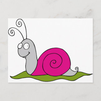 funny snail postcard