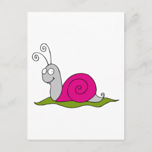 funny snail postcard