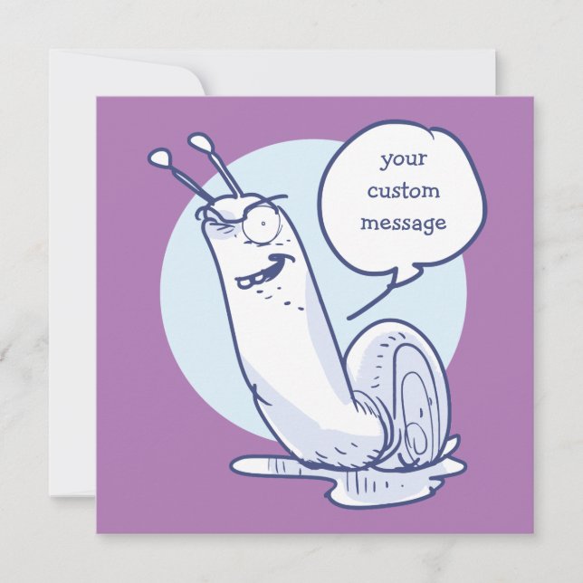 funny snail says something, cartoon (Front)