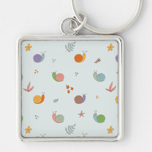 Funny snails key ring
