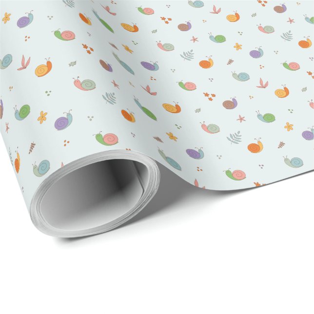 Funny snails wrapping paper (Roll Corner)
