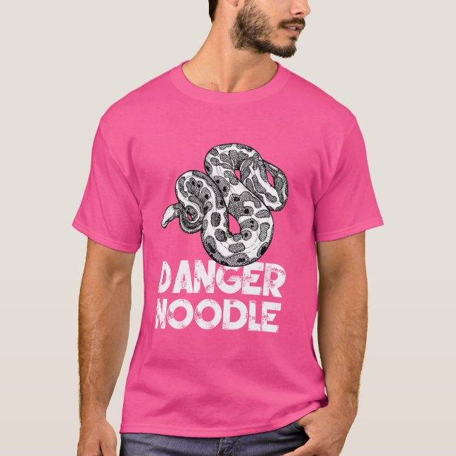 Funny Snake - Ball Python T-shirt Danger Noodle (Front)