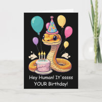 Funny Snake Birthday Wishes from Pet Reptile