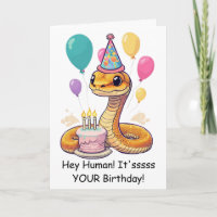 Funny Snake Birthday Wishes from Pet Reptile