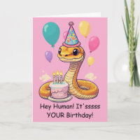 Funny Snake Birthday Wishes from Pet Reptile