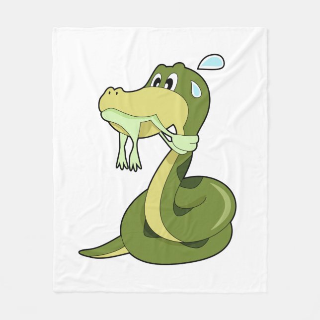 Funny Snake Fleece Blanket (Front)