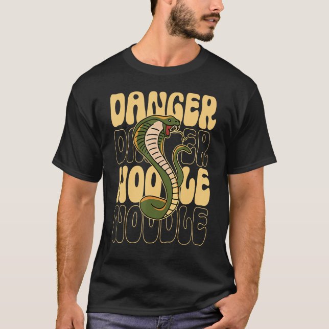 Funny Snake Lover Danger Noodle T-Shirt (Front)