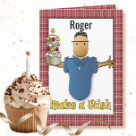 Funny Snarky Old Age Joke Male Cartoon Birthday  Card<br><div class="desc">Does that guy that's turning a year older appreciate a good laugh?  This funny and snarky card can be personalised with his name and message to add a custom touch!</div>