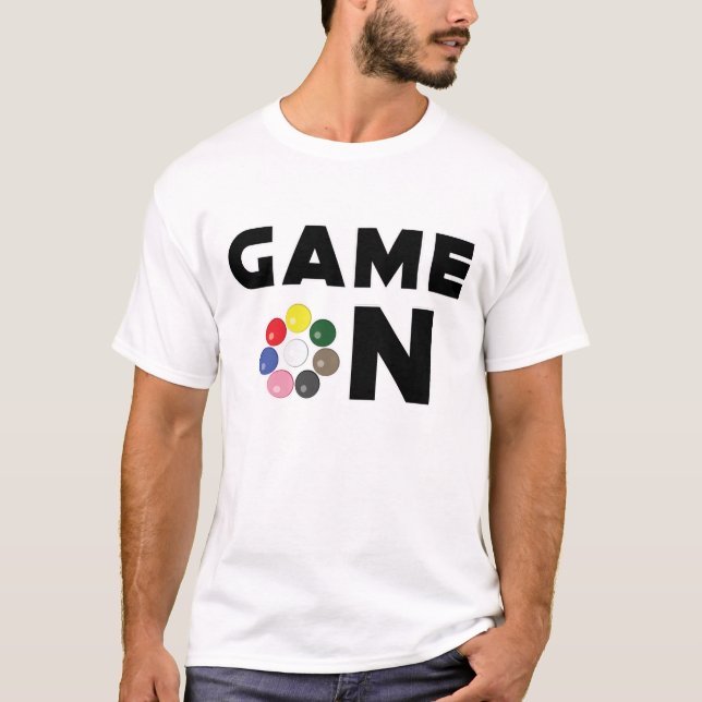 Funny Snooker Design T-Shirt (Front)