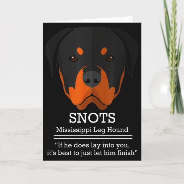 Funny Snots Mississip Leg Hound Christmas Vacation Card (Front)
