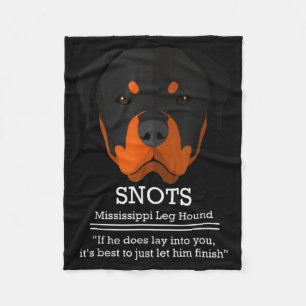 Funny Snots Mississip Leg Hound Christmas Vacation Fleece Blanket