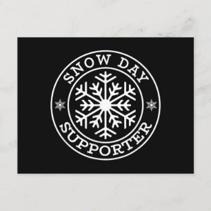 Funny Snow Day Supporter Teacher Student Winter Sn Enclosure Card