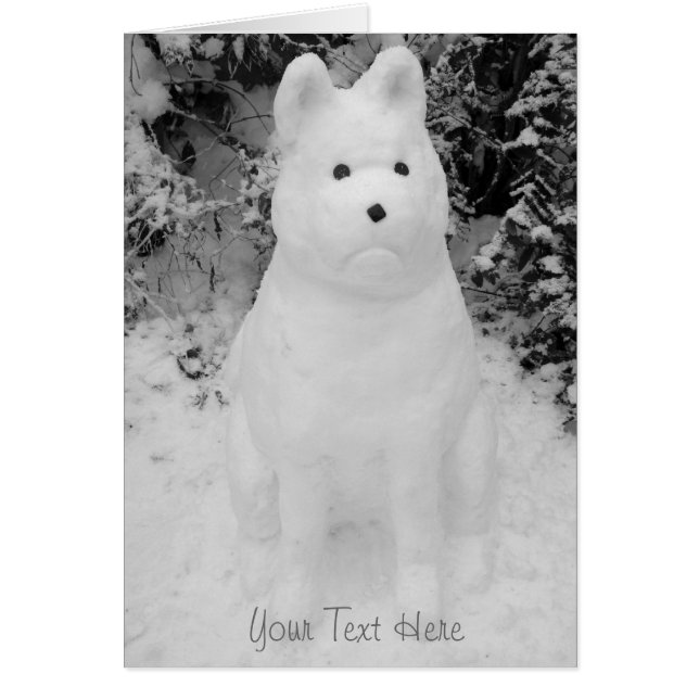 funny snow dog snowman for christmas (Front)