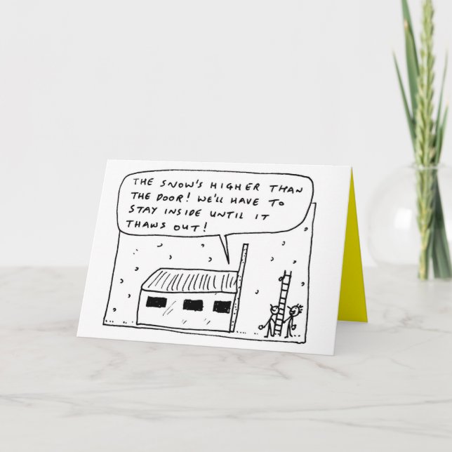 Funny Snow Prank Practical Joke Holiday Card (Front)