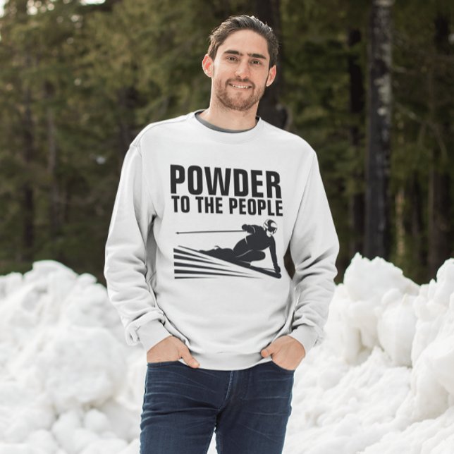 Funny Snow Ski T-shirts, POWDER TO THE PEOPLE T-Shirt (Creator Uploaded)