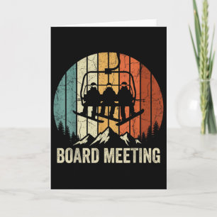 Funny Snowboard Meeting Winter Sports Lovers Ski L Card