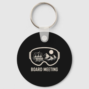 Funny Snowboard Meeting Winter Sports Lovers Ski L Key Ring