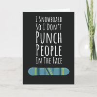 Funny Snowboarder Cards Snowboarding Winter Sports