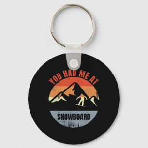 Funny Snowboarder Joke Snowboard Enthusiast Winter Key Ring