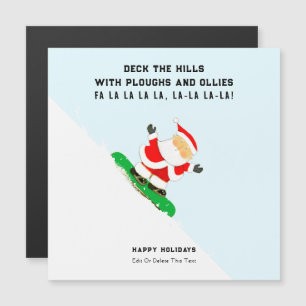 Funny Snowboarding Christmas Holiday Cards